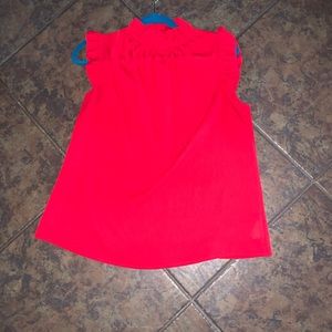 Red ruffle top NWOT